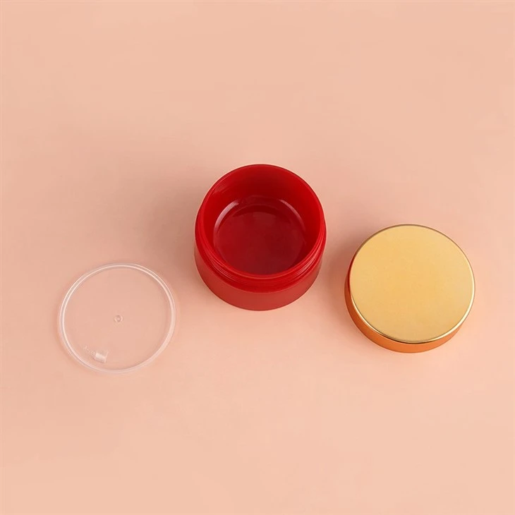 Face Cream Container Jar With Electroplated Gold Lid high quality